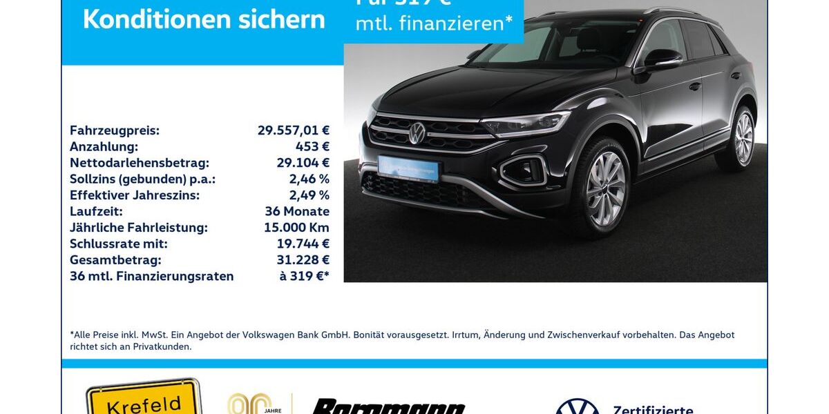 VW T-Roc 18.324 km 28.447 &euro; Krefeld 47803