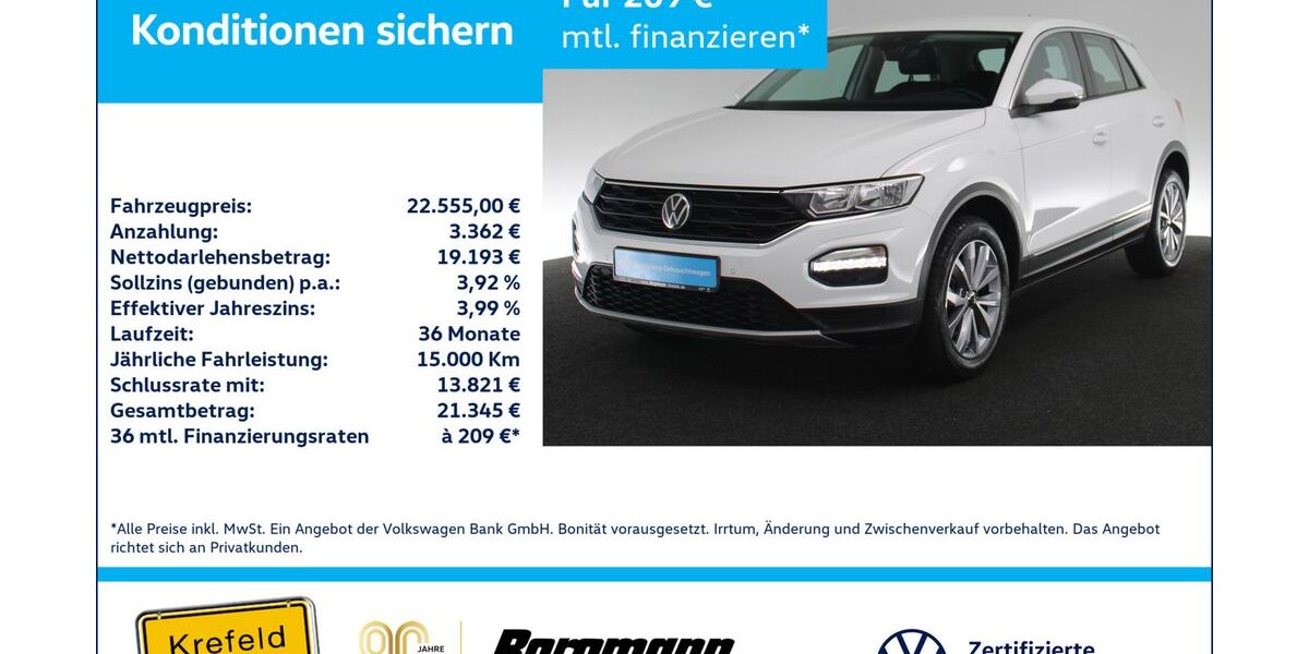 VW T-Roc 64.527 km 22.227 &euro; Krefeld 47803