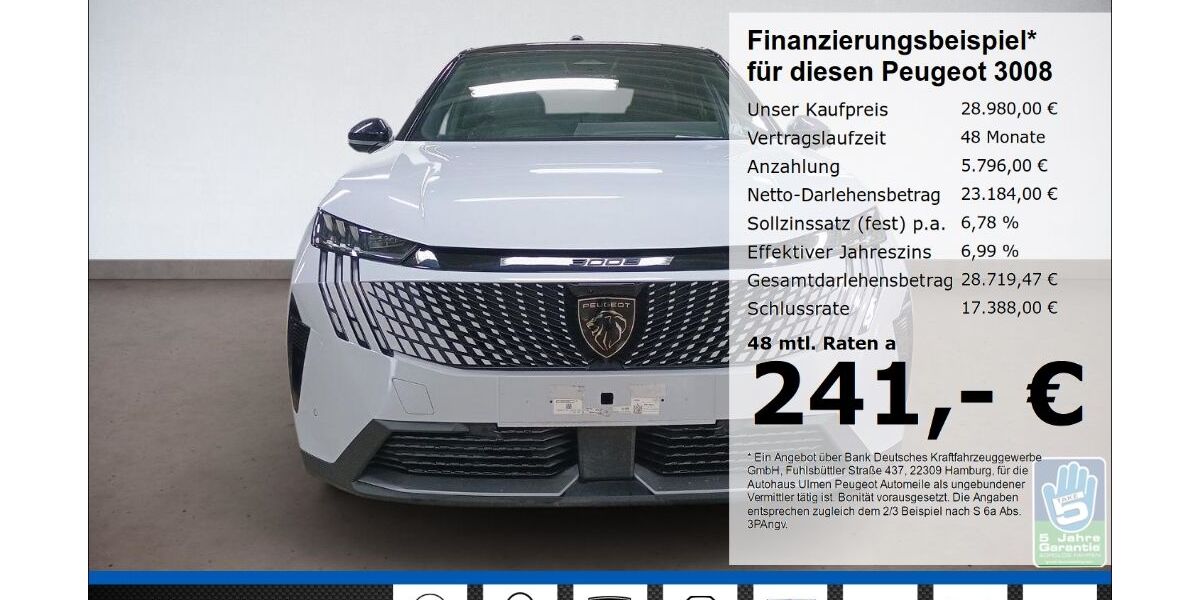 Peugeot 3008 45.524 km 28.980 &euro; Düsseldorf 40233