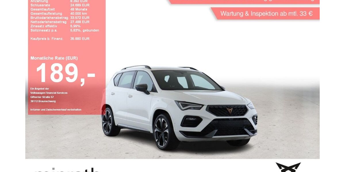 Cupra Ateca 16.486 km 33.630 &euro; Moers-Hülsdonk 47441