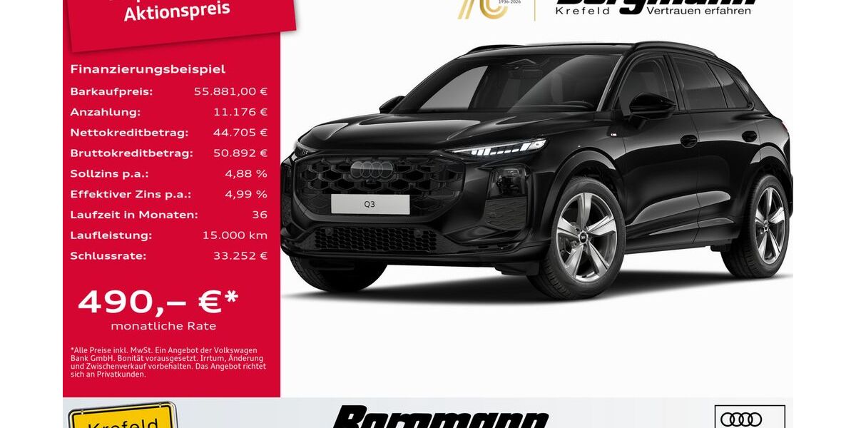 Audi Q3 1.010 km 55.881 &euro; Krefeld 47803