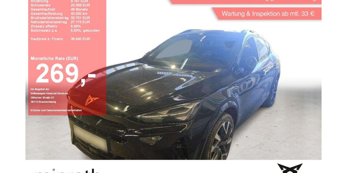 Cupra Formentor 9.447 km 36.420 &euro; Moers-Hülsdonk 47441